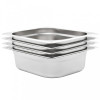 VidaXL Recipiente Gastronorm 4 buc. GN 1/2 100 mm oțel inoxidabil 50888