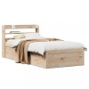 VidaXL Cadru de pat cu tăblie, 90x190 cm, lemn masiv pin 3307104