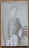 Foto Franz Duschek pe carton, secol 19, tanar din inalta societate