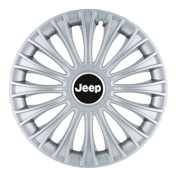Set 4 Capace Roti, potrivite jantelor de R14, pentru Jeep, model dino cromat