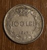 100 lei 1943, Romania, varianta cu riduri, rara