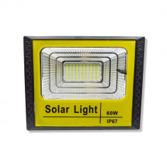 Proiector LED 60W cu panou solar si telecomanda foto