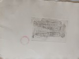 PAUL NEAGU, LITOGRAFIE ORIGINALA SERIA &quot;ANTHROPOS&quot; ALB-NEGRU SEMNATA STAMPILATA