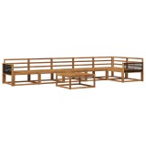 vidaXL Set de canapele de exterior 7 pcs natural Lemn Solid de Acacia 3382622