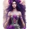 Sticker decorativ, Printesa, Mov, 70 cm, 9622ST
