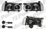 Set faruri tuning VW Golf 3 (Hatchback + Combi+Cabrio) 08.1991-04.1999 TYC partea Dreapta+Stanga, transparent-fumuriu, tip bec H1+H3, fara motoras Kf