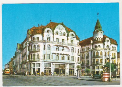 bnk cp Oradea - Palatul Vulturul Negru - necirculata - marca fixa foto