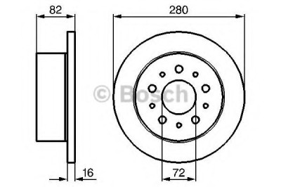 Disc frana PEUGEOT BOXER bus (230P) (1994 - 2002) BOSCH 0 986 479 B63 foto
