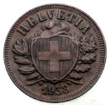 F.153 ELVETIA 2 RAPPEN 1938 B