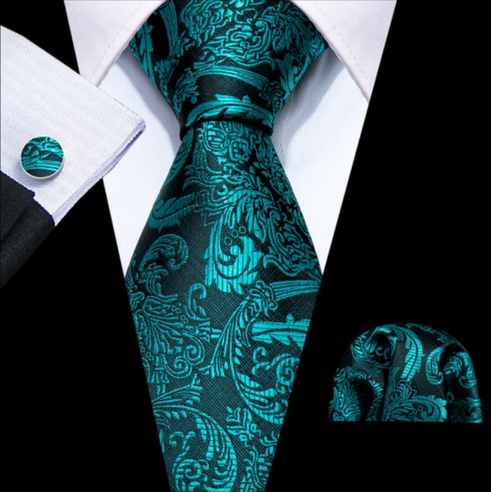 Set cravata + batista + butoni - matase - model 609