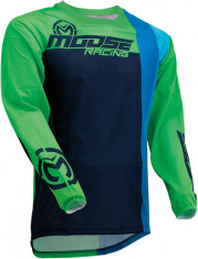 Tricou motocross Moose racing Sahara culoare albastru/verde marimea L Cod Produs: MX_NEW 29105698PE foto