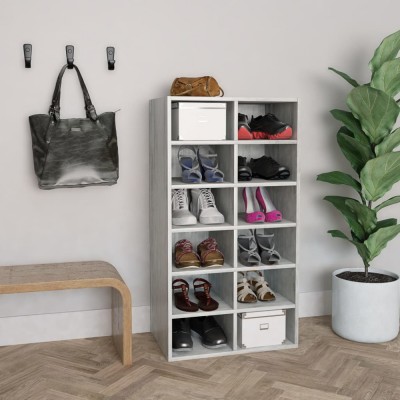 vidaXL Pantofar, gri beton, 54x34x100,5 cm, lemn compozit 800400 foto