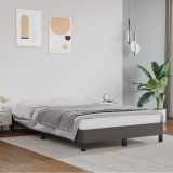 VidaXL Cadru de pat, gri, 120x200 cm, piele ecologică