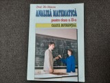 ANALIZA MATEMATICA MANUAL PENTRU CLASA A XI-A ILIE STANESCU