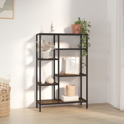 Gossi biblioteca, 80x30x120 cm, otel si lemn prelucrat foto