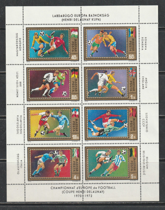 Ungaria 1972 - Campionatul European de Fotbal Belgia S/S 1v MNH