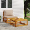 VidaXL Set canapea de grădină, 2 piese, cu perne, lemn masiv de acacia 360003