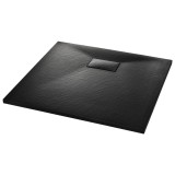 Cadita de dus, negru, 90 x 80 cm, SMC