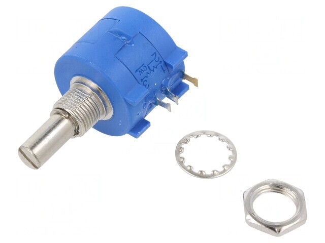 Potentiometru axial multitura 1k&Omega; 2W 6,3mm linear