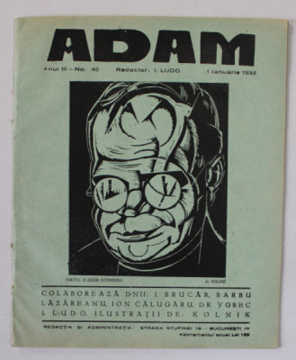 ADAM , REVISTA , redactor I. LUDO , NR. 45 , 1932 foto