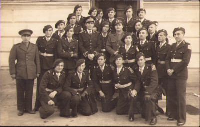 HST P1488 Poză elevi și ofițeri Liceul Militar Regele Ferdinand I Chișinău foto