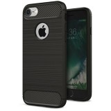 Husa pentru iPhone 7 / 8 - Techsuit Carbon Silicone - Black