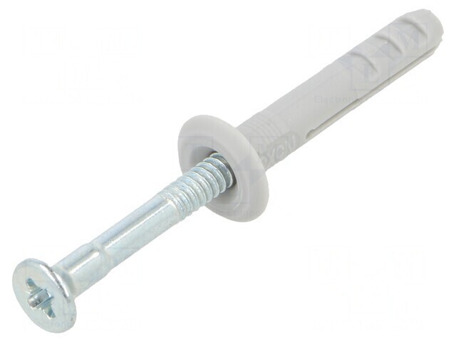 Plastic Anchor with Screw 5x30mm Zinc-Plated Steel 100pcs