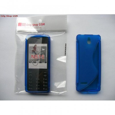 Husa silicon S-line Nokia Lumia 515 Albastru foto