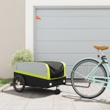 Remorcă pentru biciclete, negru și verde, 45 kg, fier