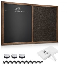 Tabla magnetica combinata cu creta si pluta Navaris, 60 x 40 cm, 50000.01 foto