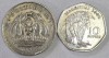 MAURITIUS Set / Lot 6 , 2 Monede : 5 Rupees 1992 + 10 Rupees 2000, Africa, Cupru-Nichel