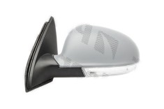Oglinda exterioara Vw Jetta/Golf Kombi (1k5/1km), 09.2005-09.2010, partea Dreapta, culoare sticla crom, sticla convexa, cu carcasa grunduita, ajustar