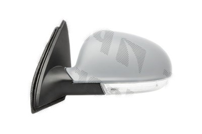 Oglinda exterioara Vw Jetta/Golf Kombi (1k5/1km), 09.2005-09.2010, partea Dreapta, culoare sticla crom, sticla convexa, cu carcasa grunduita, ajustar foto