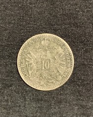 Moneda 10 kreuzer 1869 Austria argint foto
