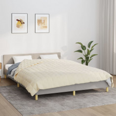 vidaXL Pătură grea, crem deschis, 200x230 cm, 13 kg, material textil