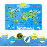 Harta interactiva cu animalele lumii, cu sunete, educationala si interactiva