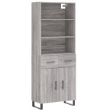 Cumpara ieftin Dulap inalt, gri sonoma, 69,5x34x180 cm, lemn compozit