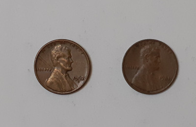 Lot 2 Monede SUA - 1 Cent 1962 + 1981 America (VEZI DESCRIEREA) foto