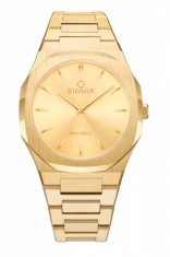 Ceas Stemata Code, quartz, auriu total, otel inoxidabil, 38 mm foto