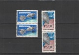 ROMANIA 1969 LP 702 COSMOS III APOLLO 9 SI 10 PERECHE VERTICALA SERII MNH