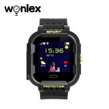 Ceas Smartwatch Pentru Copii Wonlex KT03 cu Functie Telefon, Localizare GPS, Camera, Pedometru, SOS, IP54 &ndash; Negru &ndash; Verde Lamaie,