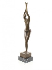 Nud modern - statueta din bronz pe soclu din marmura BE-37
