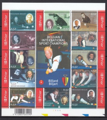 Belgia 2006 - Sport - BILIARD - MNH foto