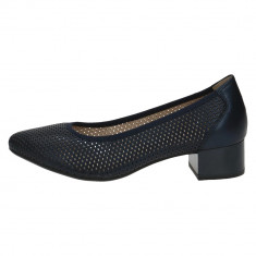 Pantofi damă, din piele naturală, Caprice, 9-22501-42-807-42-03, bleumarin