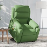 Cumpara ieftin Fotoliu de masaj cu ridicare, verde deschis, catifea