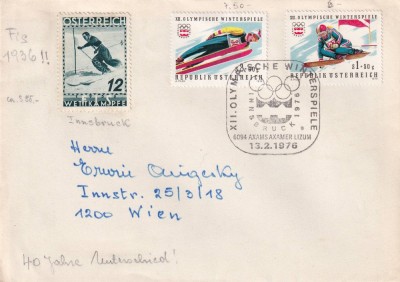 FILATELIE TEMATICA - PLIC AUSTRIA TEMATICA JOCURILE OLIMPICE foto