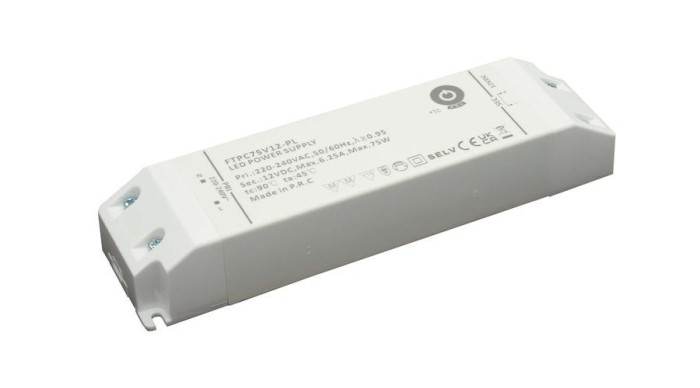 T&aacute;pegys&eacute;g POS FTPC75V12-PL, POS LED meghajt&oacute; 12V/6.25A CV, műanyag tokban