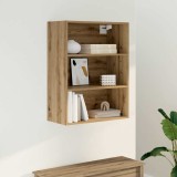 vidaXL Dulap de perete suspendat, Stejar artizanal, 69,5x32,5x90 cm