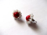 cercei howlite rosu 44592