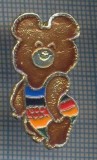 AX 1128 INSIGNA -OLIMPICA-OLIMPIADA MOSCOVA 1980 -MASCOTA MISHKA-PT COLECTIONARI